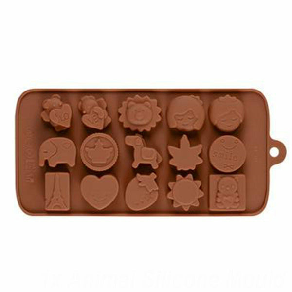 Animals Chocolate Mould Ice Tray Silicone Jelly Candy Cookie Cake Baking Mold