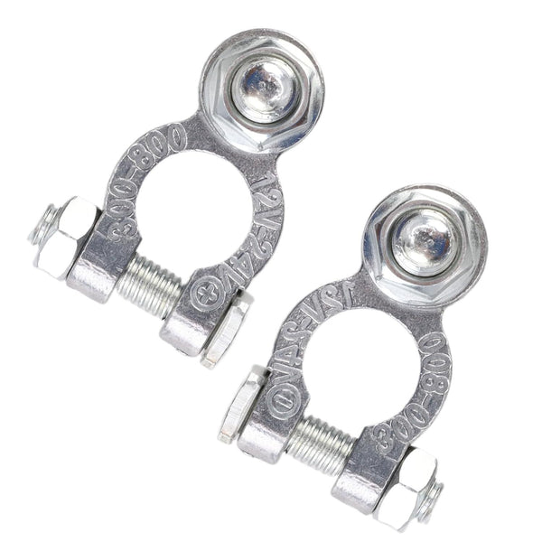 2 PAIR DC 12V-24V Car Battery Terminals Positive Negative Connectors Clamp Clip