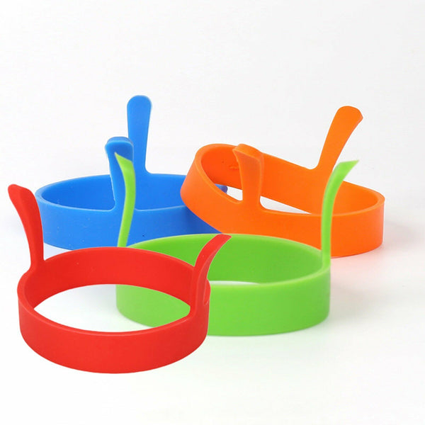 Egg Rings (4pc) – Non-Stick Silicone Pancake Moulds with Handles