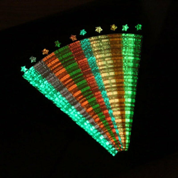 210x 24.5CM Strips Origami Folding Lucky Wish Star Paper Glow in the Dark