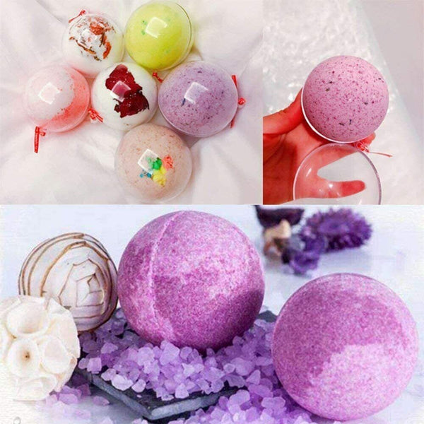 Up to 100x Clear Plastic Ball Christmas Baubles Fillable Xmas Tree Ornament Deco