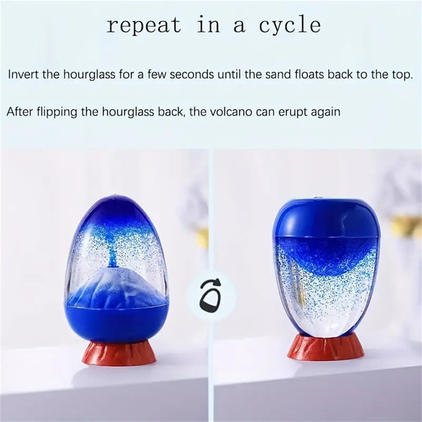 Unique Volcano Sand Hourglass Decor, Suitable For Tabletop Cafe Scene Layout