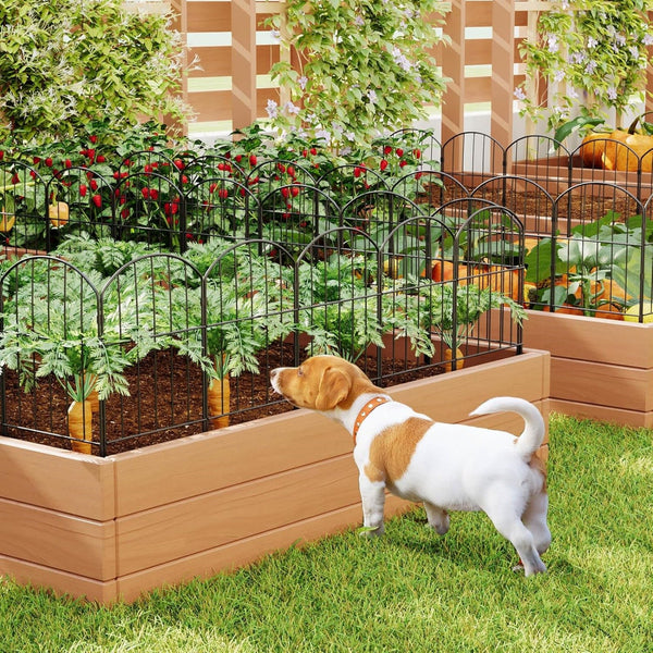 10 Pack Decorative Garden Fence Panels 24in Outdoor Metal Border Fencing