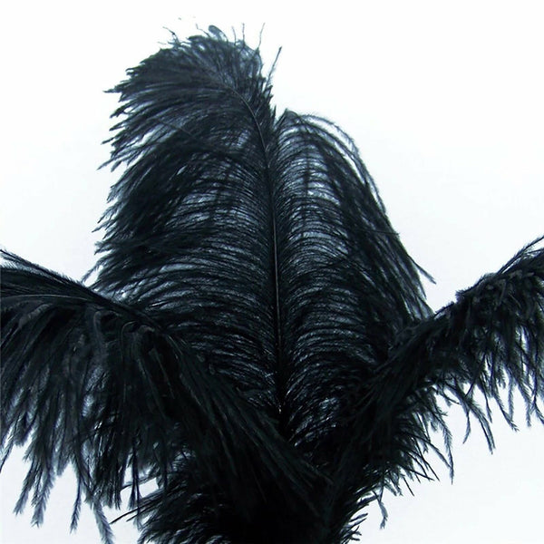 Ostrich Feathers (5pc) – 35–40cm Plumes for Wedding Centrepieces
