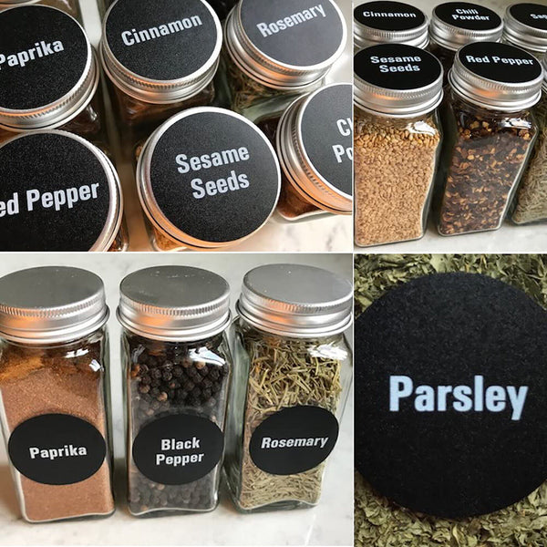 144pcs Spice Herb Storage Jar Labels Pantry Stickers Decals High Quality Durable