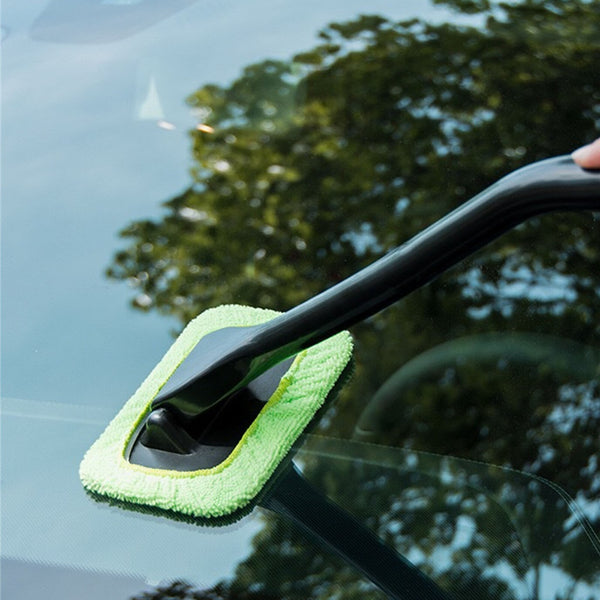 6pcs Car Windshield Cleaner Tool with Microfiber Pads | Auto Window Glass Cleaning Brush