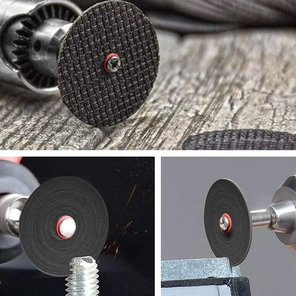 60Pcs Mini Cut Off Wheel Cutting Disc Drill For Dremel Rotary Mandrel Multi Tool