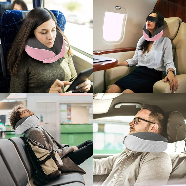 Neck Pillow for Travel Comfortable & Breathable Soft Memory Foam U Shaped Pillow