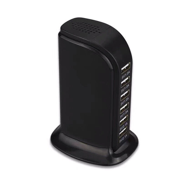 6Ports Charging Station USB Desktop Charger Rapid Tower Power Adapter Wall HUB