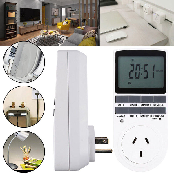 Timer Switch 240V Day Week Socket Power Electric Automation Digital LCD Display