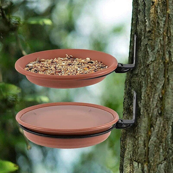 Hanging Bird Feeder Bath Tray Plastic Bird Water Drinker Outdoor Garden Decor AU