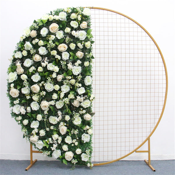 1.8M Iron Grid Mesh Wedding Arch Round DIY Stage Backdrop Decor Flower Stand Pr