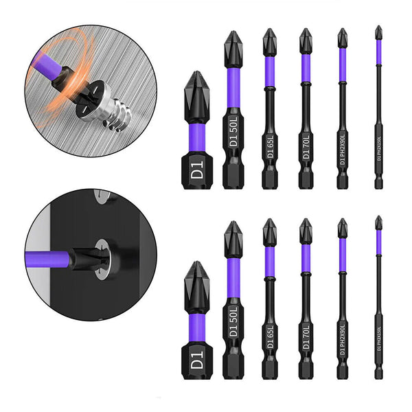 D1 Anti-Slip And Shock-Proof Bits Screwdriver Bits,High Hardness Strong Magnetic