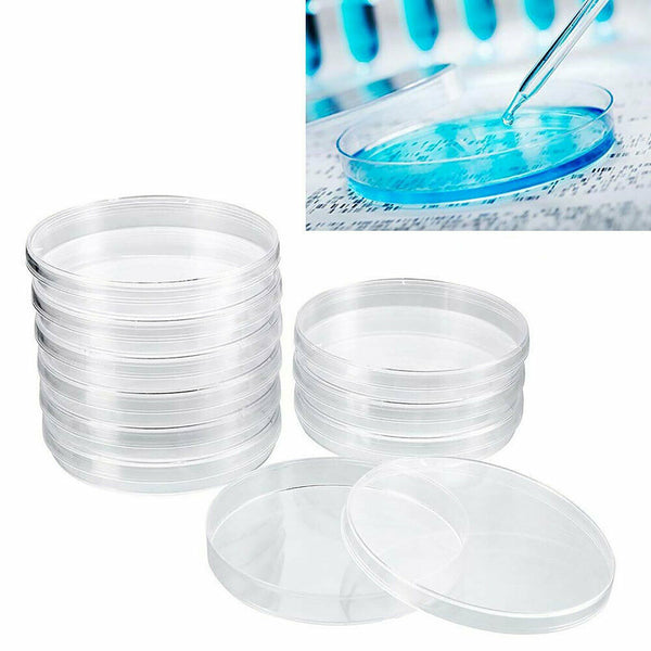 40PCS Plastic Petri dishes with lid 90x15mm Pre-sterile Polystyrene New AU