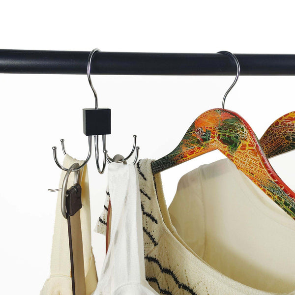5X 360° Rotating 6-Claw Multi-Function Hook Belt Hanger Space Saving Wardrobe