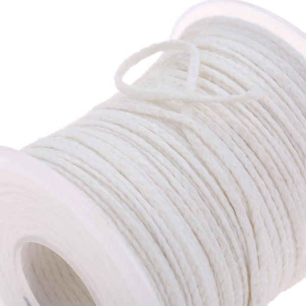 2-4x 61M/Roll Spool of Cotton Square Braid Candle Wicks Wick Core Candle Making