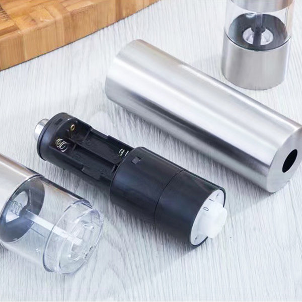 3PCS Automatic Electric Salt & Pepper Grinder Set Adjustable Gravity Mill