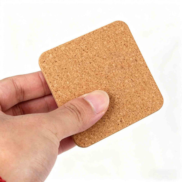 80PCS Self Adhesive Cork Sheets DIY Craft Backing Squares Coaster Tile Pads