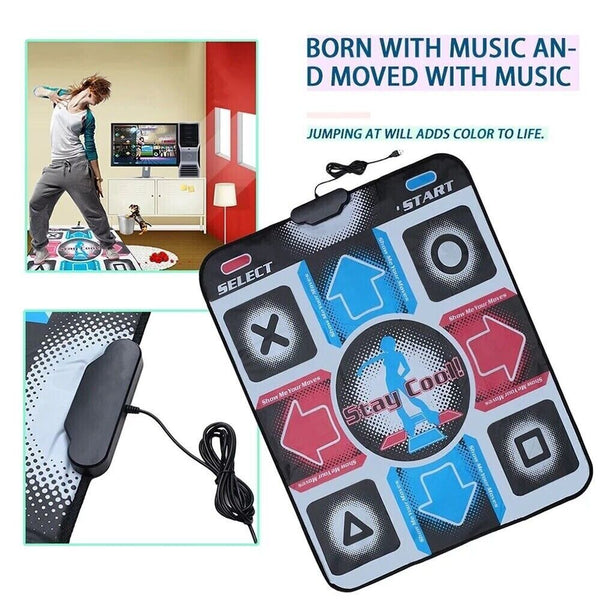 USB Dancing Mat Step Blanket Dance Mat Pad Non-Slip For PC TV AV Video Game
