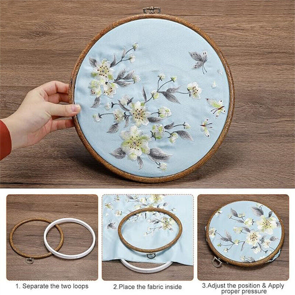 10PCS Embroidery Hoop Vintage Style Flexi Hoop Hand Embroidery Display Frame NEW
