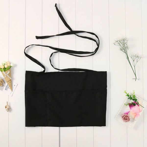 1pc Half Short Apron Waist Apron Pocket Cafe Chef Waiter Waitress Barista Bar AU