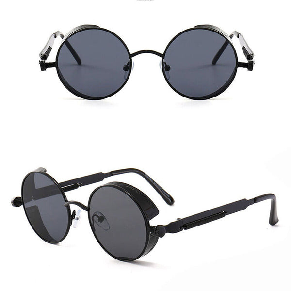 Round Polarized Vintage Steampunk Sunglasses for Men Women Retro Sun Glasses Hot