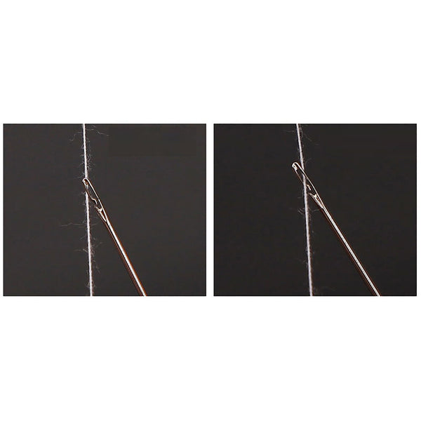 24X Stainless Steel Self-threading Needles Opening Sewing Darning Needles New AU