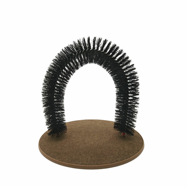 Scratching Self Groomer Catching Devices Quick Clean Fleece Base Toys Round Pets