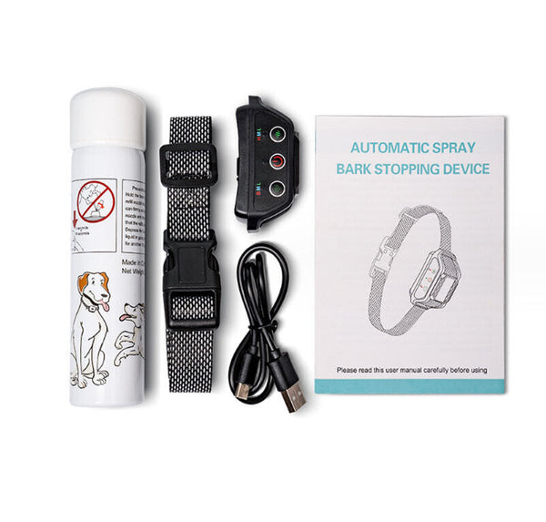 Anti Bark Dog Citronella Spray Collar Rechargeable Training No Barking Humane AU