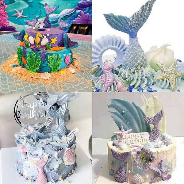 Silicone Mermaid Tail Cake Fondant Mold Chocolate Baking Mould Decor Sugarcraft