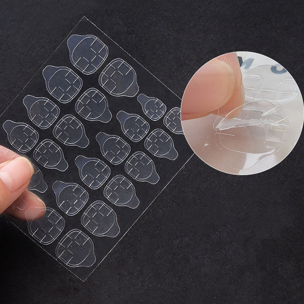 2400Pcs Clear Double Sided Nail Glue Tape Sticker Adhesive Press On Nail Tabs AU