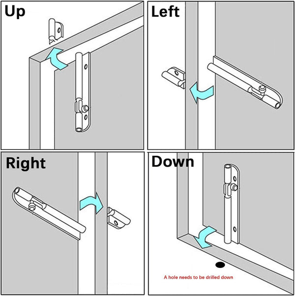 10Sets 4inch Stainless Steel Bolt Door Lock Latch Sliding Lock Barrel Door Bolt