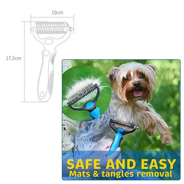 Pet Knotting Rake Hair Removal Comb for Cats and Dogs Grooming Tool Detangler