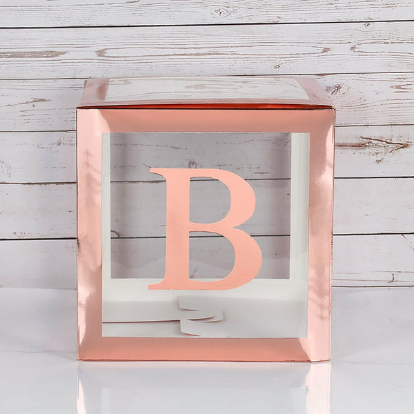 4PCS Baby Balloon Box Clear Cube Boxes Baby Shower Birthday Party Decorations