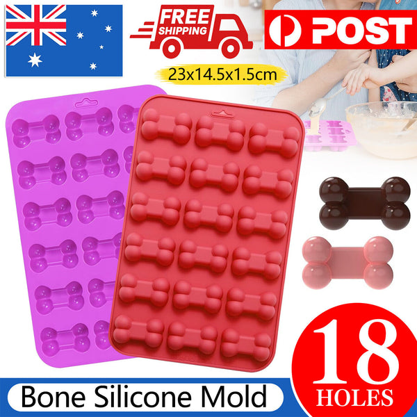Reusable Silicone Dog Bone Cake Chocolate Mold Cookie Baking Ice Mould DIY Tool