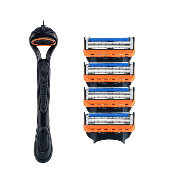 Fusion 5 Compatible Razor Blades Refills with Handle 5 Layer Shaving Cartridges