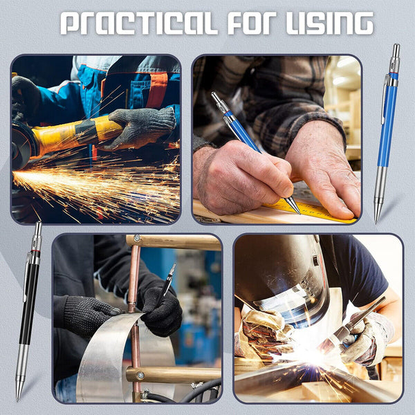 2X 2B 2mm Lead Holder Automatic Mechanical Draw Drafting Pencil 24 Leads Refill