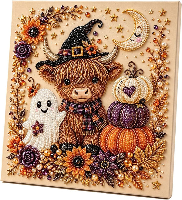 Halloween Ghost Pearl Art DIY Kit 3D Diamond Painting Craft Home Decor Gift