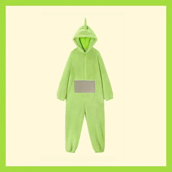 Teletubbies-Adult Jumpsuit Party Fancy Dress Up Unisex Outfit Halloween Costume