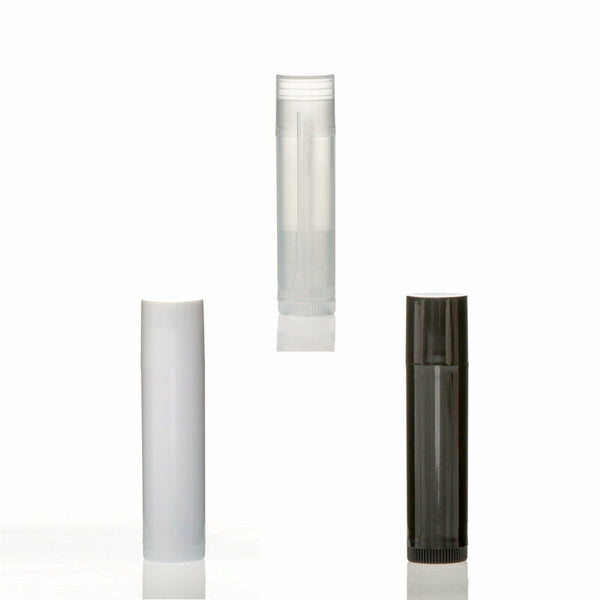 10/30/50/100x Empty lipstick Plastic Lip Balm Container Tubes Caps 5g DIY Balm T