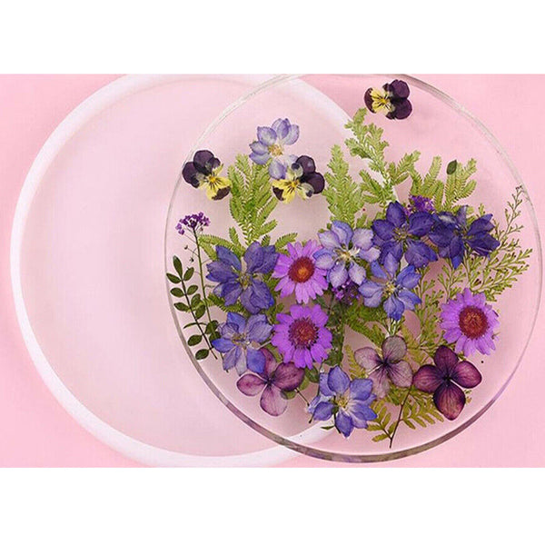 Resin Casting Mold Silicone Jewelry Agate Making Mould Tool Craft Round Coaster