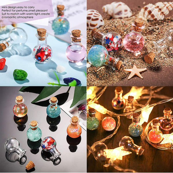 100PCS Mini Glass Wish Bottles with Cork DIY Craft Vials Party Wedding Favours