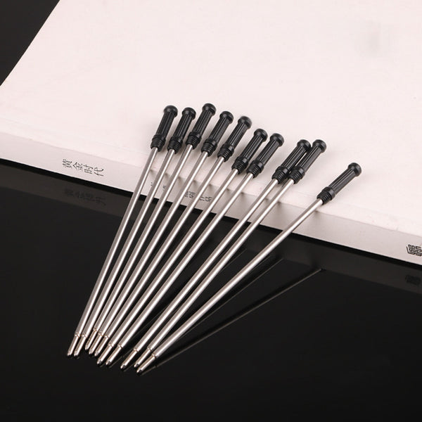 100PCS Parker Style Ballpoint Pen Refills 0.5mm Black Blue Ink 99mm