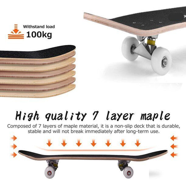 31'' Kids Adult Teenagers Skateboard Complete Set Up to Pro Wheels Premium Board