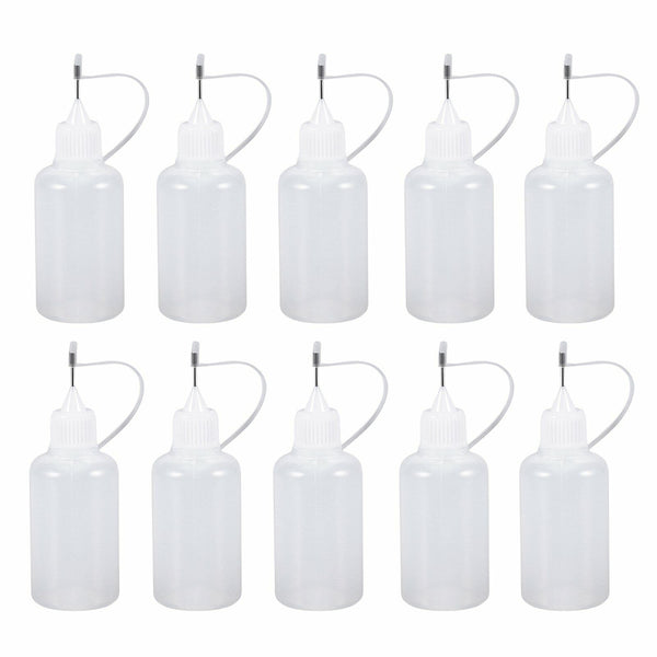 50PCS 30ml Needle Tip Applicator Bottle Clear Glue Dropper Dispenser Bottle Tool