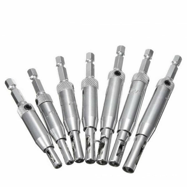 Doors Self Centering Hinge Hardware Tapper Core Drill Bit Set Hole Guides Drawer