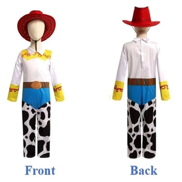 Girls Cowgirl Sheriff Costume Kids Western Fancy Dress Book Week Party Outfit Hat