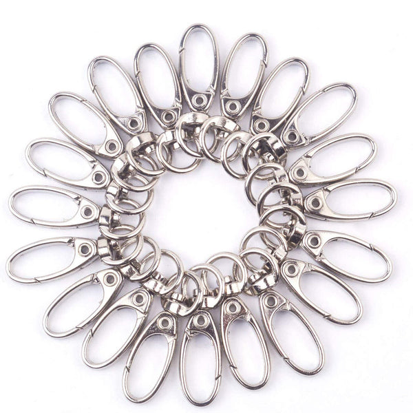 100PCS Swivel Lobster Clasps Golden Trigger Clips Clasp Snap Hook Key Chain AUS