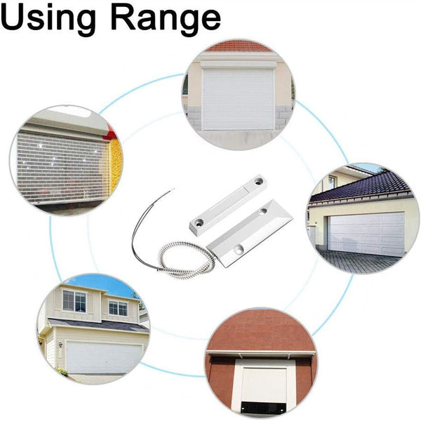 Magnetic Door Alarm Reed Switch Detector Sensor Roller Shutter Garage Safe Home