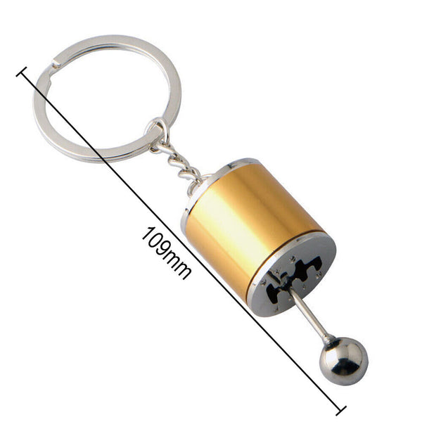 Gear Keychain Fob Key Chain Shifter Ring Box Metal Ornament Mini Small Model